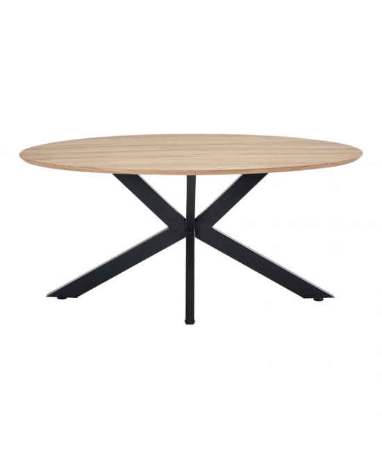 Τραπέζι Makrey pakoworld sonoma mdf- μαύρα μεταλλικά πόδια 160x90x75εκ Τραπέζι Makrey pakoworld sonoma mdf- μαύρα μεταλλικά πόδια 160x90x75εκ