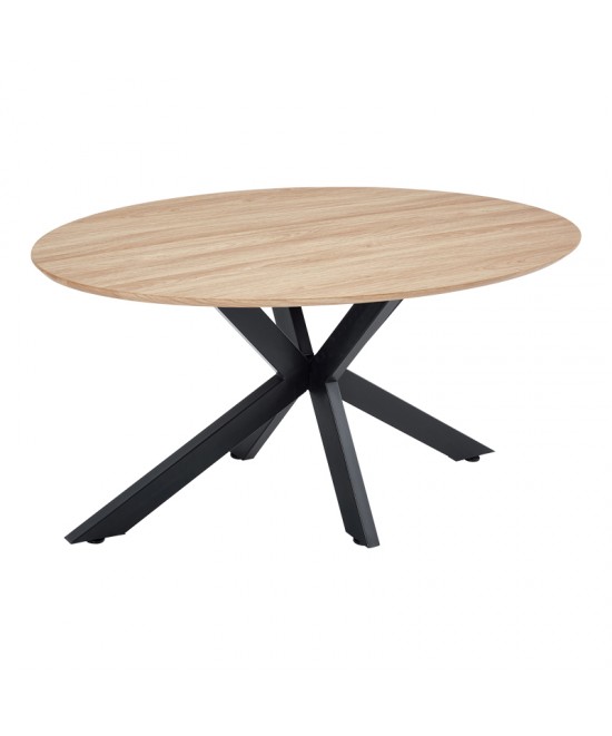 Τραπέζι Makrey pakoworld sonoma mdf- μαύρα μεταλλικά πόδια 160x90x75εκ Τραπέζι Makrey pakoworld sonoma mdf- μαύρα μεταλλικά πόδια 160x90x75εκ