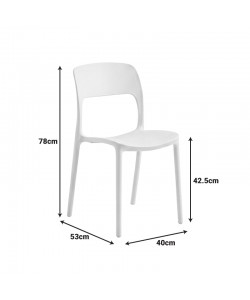 Καρέκλα στοιβαζόμενη Zanna pakoworld pp cappuccino 40x53x78εκ