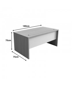 Γραφείο εργασίας Armadi pakoworld sonoma-λευκό 180x75x75εκ