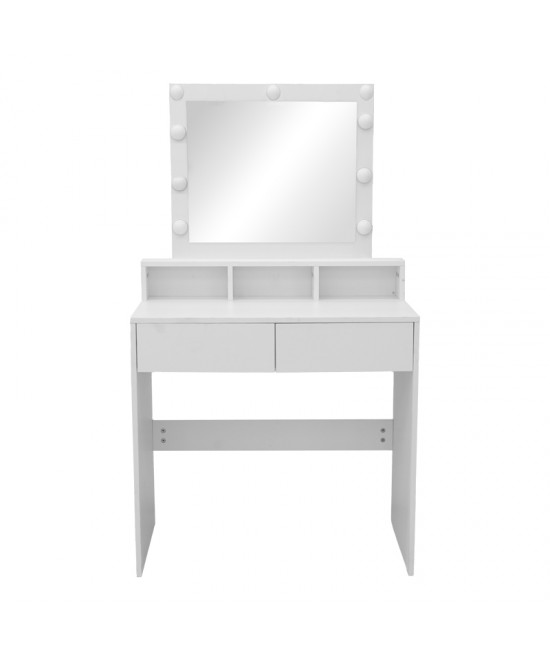 Τουαλέτα κρεβατοκάμαρας Virna pakoworld με led λευκό 80x40x145εκ Τουαλέτα κρεβατοκάμαρας Virna pakoworld με led λευκό 80x40x145εκ