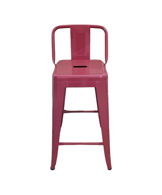 Σκαμπό μπαρ μεσαίου ύψους με πλάτη Utopia pakoworld terracotta 42x42x86εκ Σκαμπό μπαρ μεσαίου ύψους με πλάτη Utopia pakoworld terracotta 42x42x86εκ