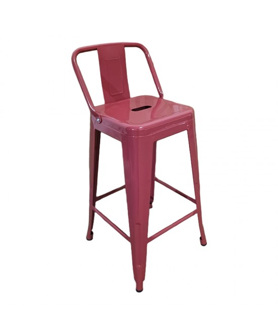 Σκαμπό μπαρ μεσαίου ύψους με πλάτη Utopia pakoworld terracotta 42x42x86εκ Σκαμπό μπαρ μεσαίου ύψους με πλάτη Utopia pakoworld terracotta 42x42x86εκ
