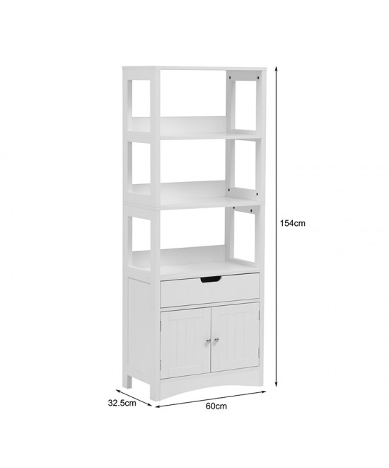 Ντουλάπι-στήλη Sejo pakoworld mdf λευκό 60x32.5x154εκ
