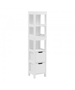 Ντουλάπι-στήλη Kelby pakoworld mdf λευκό 30x30x144εκ