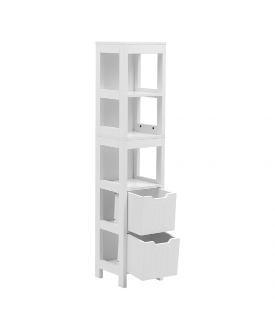 Ντουλάπι-στήλη Kelby pakoworld mdf λευκό 30x30x144εκ Ντουλάπι-στήλη Kelby pakoworld mdf λευκό 30x30x144εκ