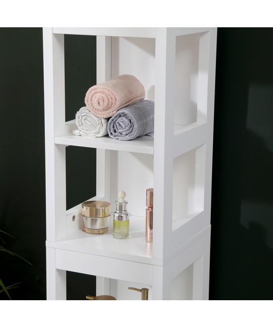 Ντουλάπι-στήλη Kelby pakoworld mdf λευκό 30x30x144εκ Ντουλάπι-στήλη Kelby pakoworld mdf λευκό 30x30x144εκ