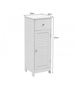 Ντουλάπι-στήλη Chesy pakoworld mdf σε φυσική απόχρωση 32x30x87εκ