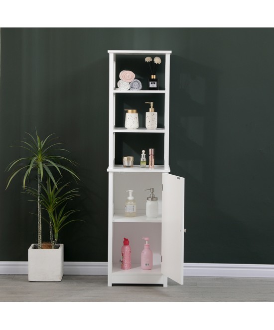 Ντουλάπι-στήλη Larben pakoworld mdf λευκό 40x33x150εκ