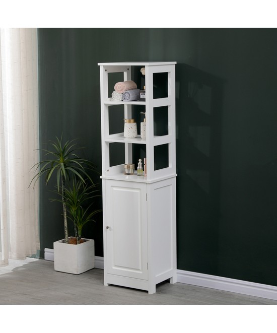 Ντουλάπι-στήλη Larben pakoworld mdf λευκό 40x33x150εκ