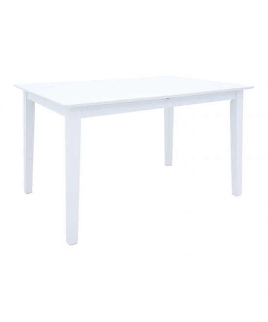 Τραπεζαρία Dallan Mabor pakoworld 5τεμ λευκό rubberwood 120-150x80x73,8εκ