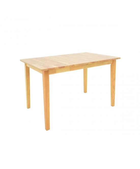 Τραπεζαρία Dallan Country pakoworld 7τεμ σε φυσική απόχρωση rubberwood 120-150x80x74εκ