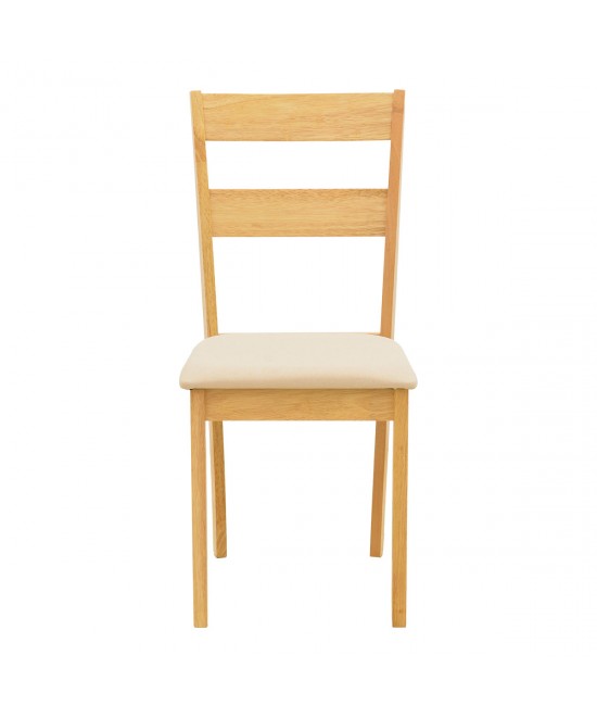 Τραπεζαρία Dallan Country pakoworld 7τεμ σε φυσική απόχρωση rubberwood 120-150x80x74εκ