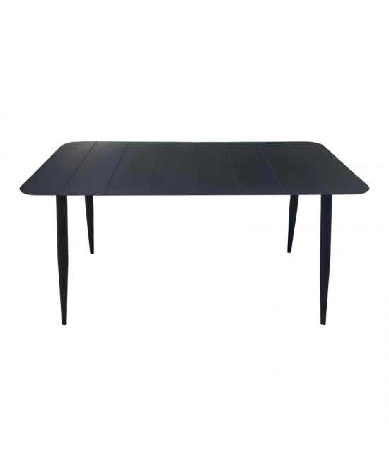 Τραπεζαρία Heven Vista pakoworld σετ 5τεμ μαύρο αλουμίνιο 150x80x72εκ