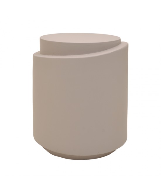 Βοηθητικό τραπέζι Fortox pakoworld MGO cappuccino Φ40x49.5εκ