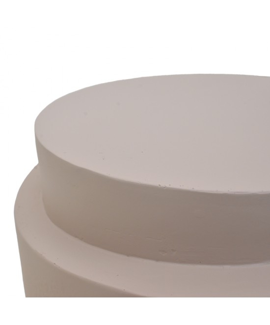Βοηθητικό τραπέζι Fortox pakoworld MGO cappuccino Φ40x49.5εκ