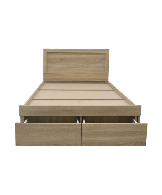 Κρεβάτι με στρώμα και συρτάρι Olympus-Perfecto pakoworld sonoma 100x200εκ Κρεβάτι με στρώμα και συρτάρι Olympus-Perfecto pakoworld sonoma 100x200εκ