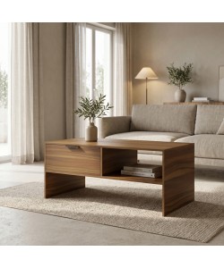 Τραπέζι σαλονιού Felina pakoworld καρυδί 100x50x45εκ