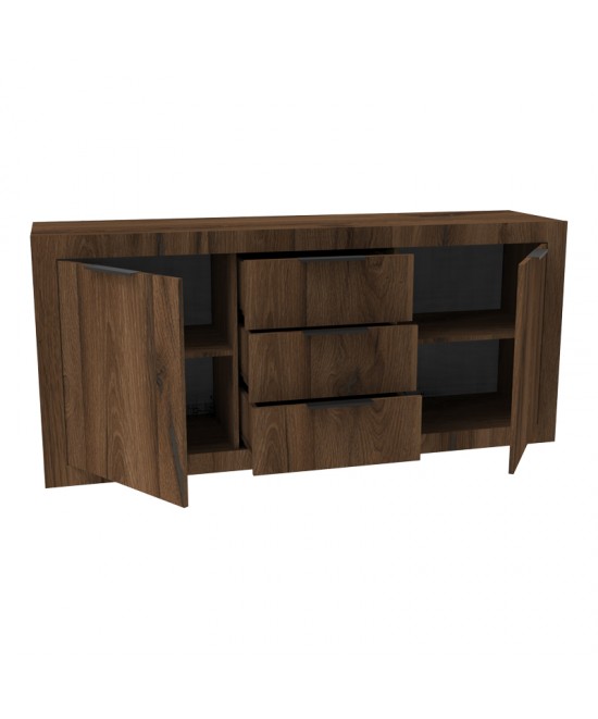 Μπουφές Doha pakoworld καρυδί με oak 180x45x80.5εκ