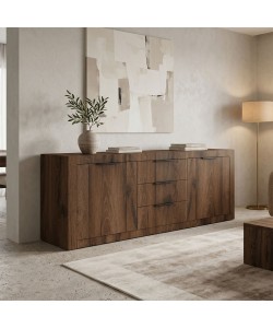 Μπουφές Doha pakoworld καρυδί με oak 180x45x80.5εκ