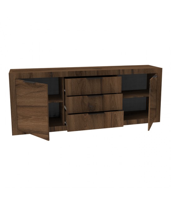 Μπουφές Doha pakoworld καρυδί με oak 210x45x80.5εκ