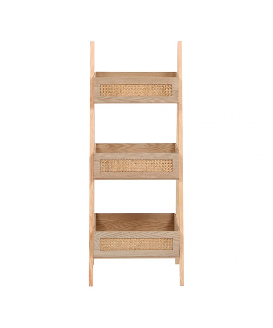 Ραφιέρα επιδαπέδια 3όροφη Scandy pakoworld mdf-rattan σε φυσική απόχρωση 44x37x110εκ Ραφιέρα επιδαπέδια 3όροφη Scandy pakoworld mdf-rattan σε φυσική απόχρωση 44x37x110εκ