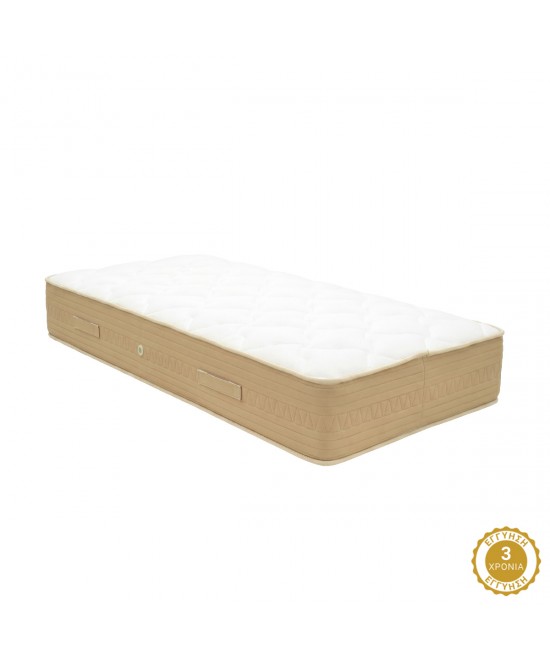 Κρεβάτι με στρώμα Athos Sleepy pakoworld sonoma 90x190εκ