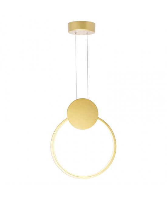 Φωτιστικό οροφής Ganden pakoworld led χρυσό μεταλλικό Φ26,5x20εκ