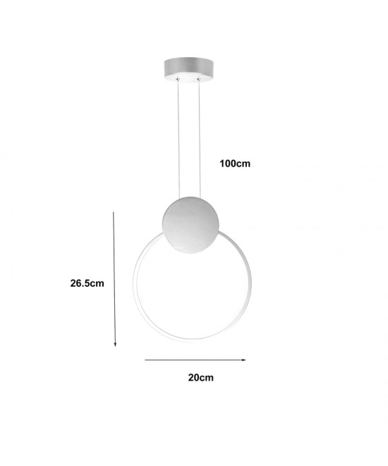 Φωτιστικό οροφής Ganden pakoworld led χρυσό μεταλλικό Φ26,5x20εκ