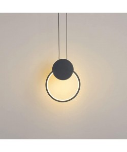 Φωτιστικό οροφής Ganden pakoworld led μαύρο μεταλλικό Φ26,5x20εκ