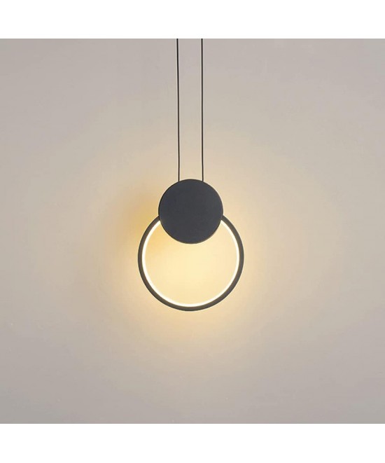 Φωτιστικό οροφής Ganden pakoworld led μαύρο μεταλλικό Φ26,5x20εκ