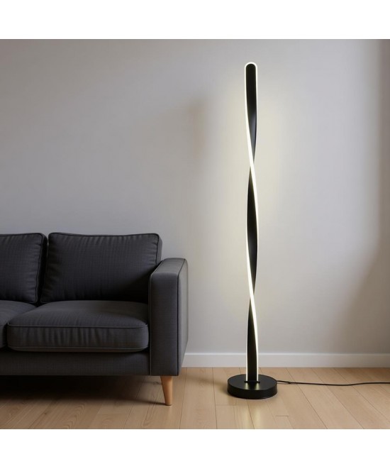 Φωτιστικό δαπέδου Jounko pakoworld led μαύρο μεταλλικό Φ20x130εκ