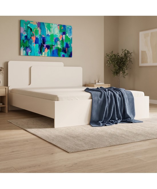 Κρεβάτι διπλό Lucabel pakoworld κρεμ 160x200εκ Κρεβάτι διπλό Lucabel pakoworld κρεμ 160x200εκ