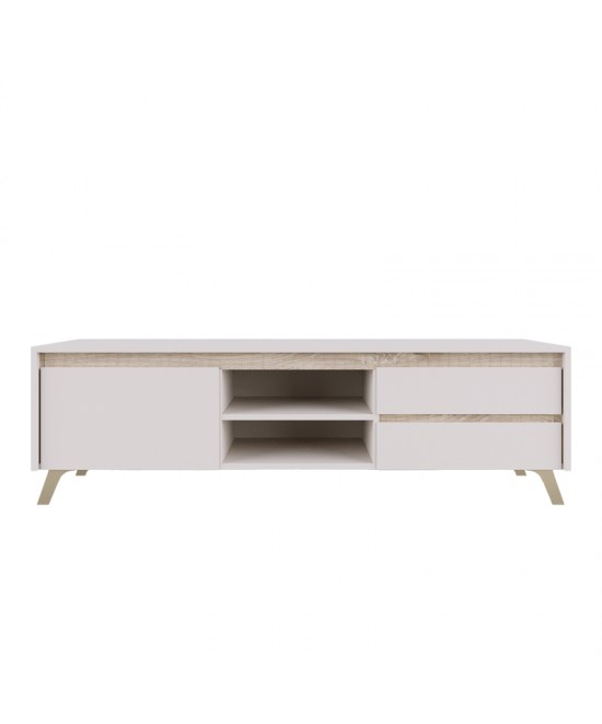 Σύνθετο σαλονιού Belka pakoworld κρεμ με oak 210,6x45x152,6εκ Σύνθετο σαλονιού Belka pakoworld κρεμ με oak 210,6x45x152,6εκ