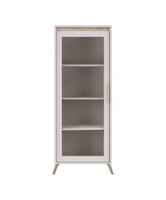 Σύνθετο σαλονιού Belka pakoworld κρεμ με oak 210,6x45x152,6εκ Σύνθετο σαλονιού Belka pakoworld κρεμ με oak 210,6x45x152,6εκ