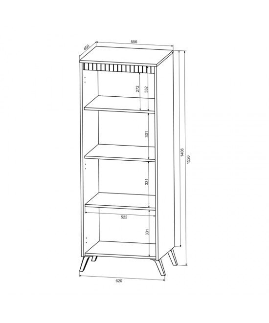 Σύνθετο σαλονιού Belka pakoworld κρεμ με oak 210,6x45x152,6εκ Σύνθετο σαλονιού Belka pakoworld κρεμ με oak 210,6x45x152,6εκ