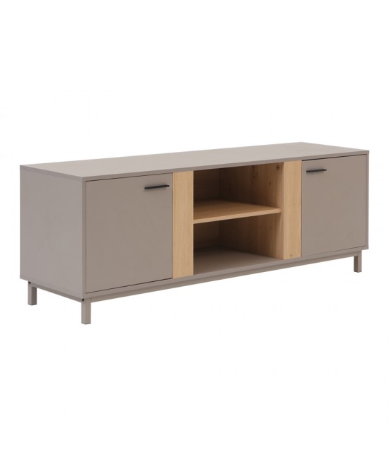 Έπιπλο τηλεόρασης Polenio pakoworld cappuccino με φυσικό 150x40x53εκ
