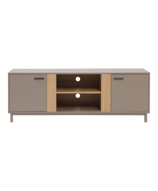 Έπιπλο τηλεόρασης Polenio pakoworld cappuccino με φυσικό 150x40x53εκ