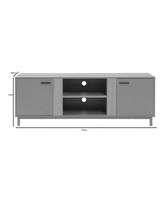 Έπιπλο τηλεόρασης Polenio pakoworld cappuccino με φυσικό 150x40x53εκ