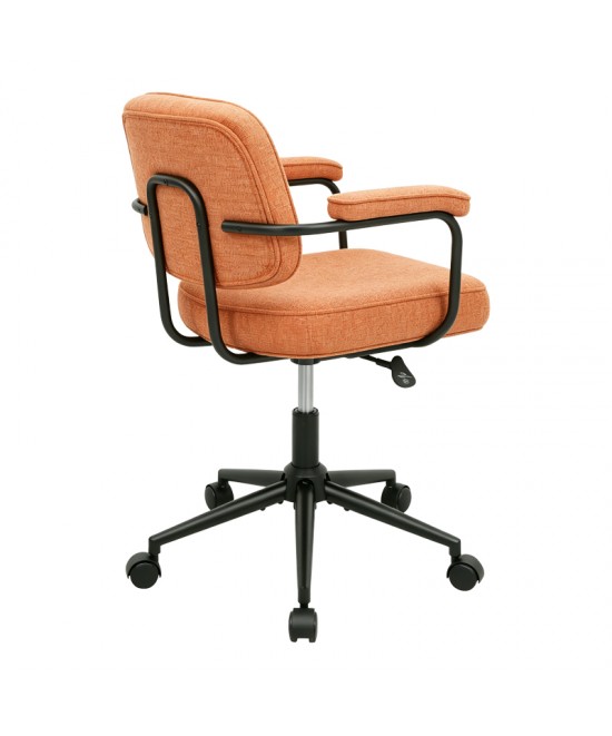 Καρέκλα γραφείου Leberta pakoworld terracotta ύφασμα 64x63,5x86-96εκ