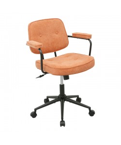 Καρέκλα γραφείου Leberta pakoworld terracotta ύφασμα 64x63,5x86-96εκ