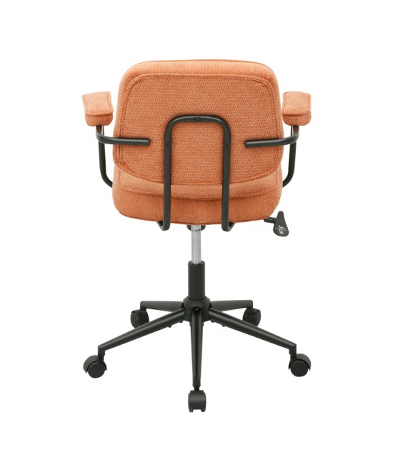 Καρέκλα γραφείου Leberta pakoworld terracotta ύφασμα 64x63,5x86-96εκ