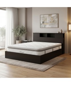 Κρεβάτι με στρώμα Olympus Utopia pakoworld wenge 160x200εκ