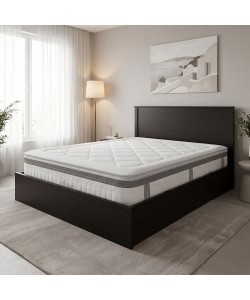 Κρεβάτι με στρώμα Athos Utopia pakoworld wenge 160x200εκ