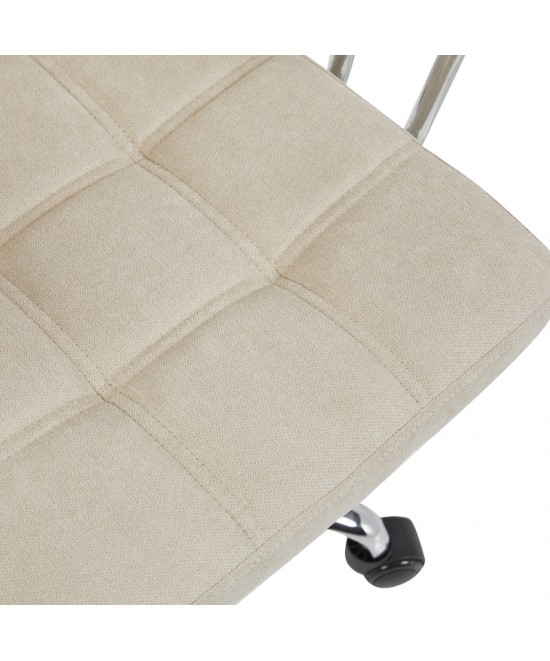Καρέκλα γραφείου Buleco pakoworld μπεζ ύφασμα 56x46x74-86εκ