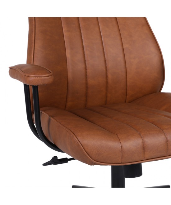Καρέκλα γραφείου διευθυντή Philareti pakoworld καφέ PU 74x71,5x108-118εκ Καρέκλα γραφείου διευθυντή Philareti pakoworld καφέ PU 74x71,5x108-118εκ