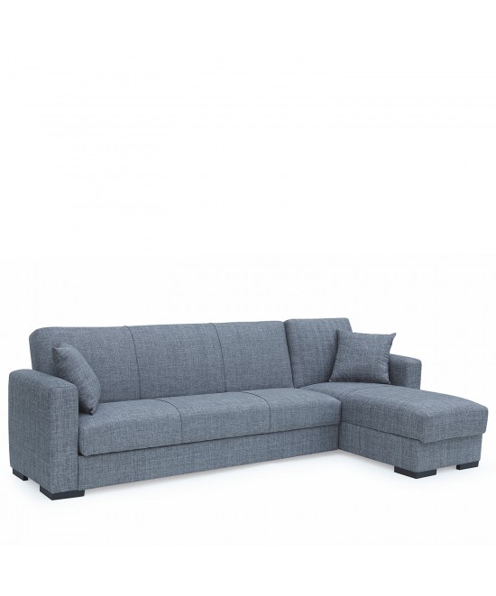 Καναπές Κρεβάτι Γωνιακός ArteLibre JOSE Ανοιχτό Γκρι 270x150x86cm