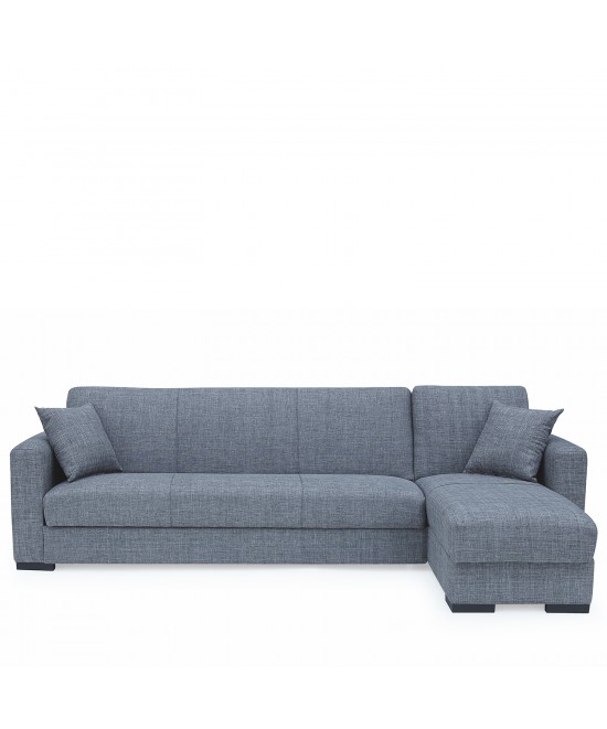 Καναπές Κρεβάτι Γωνιακός ArteLibre JOSE Ανοιχτό Γκρι 270x150x86cm