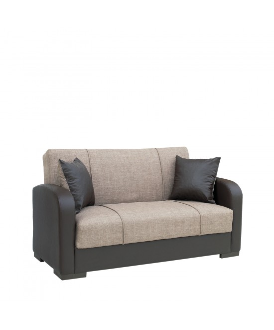 Καναπές Κρεβάτι Διθέσιος ArteLibre MARTINI Καφέ PU 154x84x84cm
