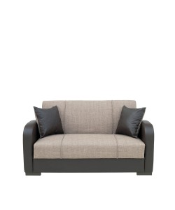 Καναπές Κρεβάτι Διθέσιος ArteLibre MARTINI Καφέ PU 154x84x84cm